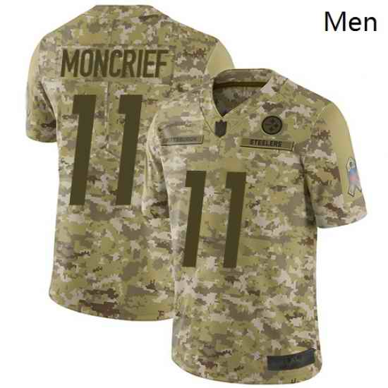 Steelers 11 Donte Moncrief Camo Men Stitched Football Limited 2018 Salute To Service Jersey